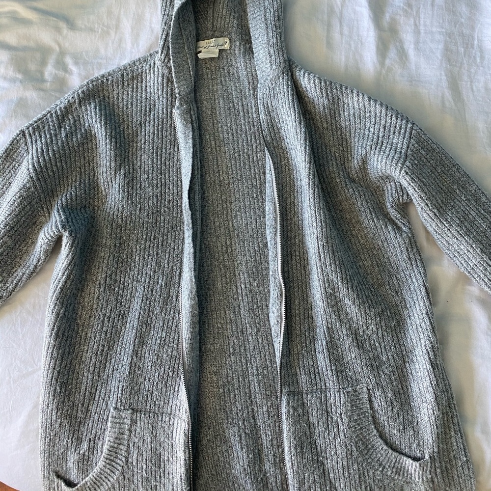 H&M overaized comfy grey zip-up sweater cardigan